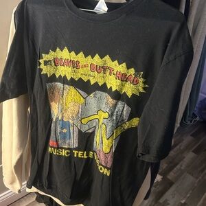 MTV Kids Beavis and Butt-Head T-Shirt - Black and Yellow